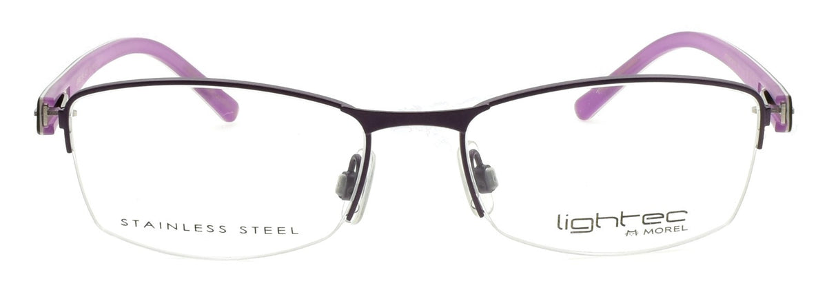 LIGHTEC 7675L PM072 Morel Eyeglasses Frames SMALL 49-16-135 Half-rim Purple