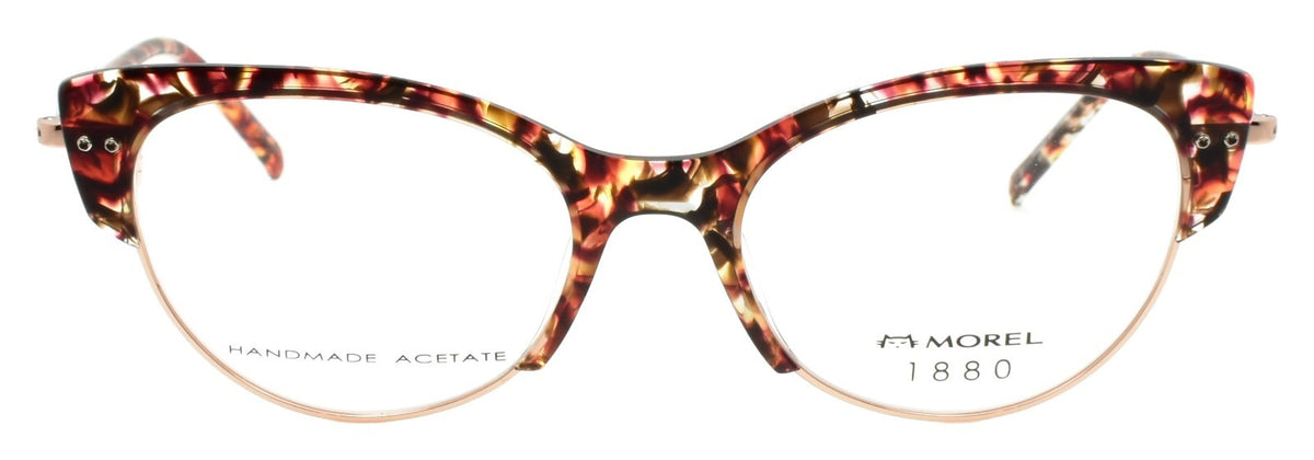 Morel 1880 60098M TP11 Women's Eyeglasses Frames Cat Eye 52-19-145 Red Tortoise