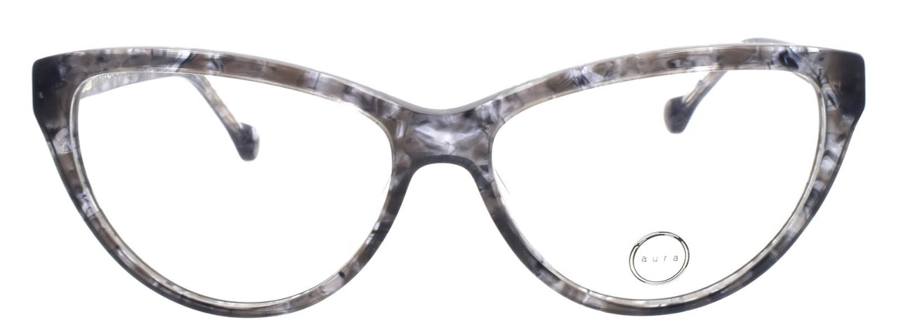 Aura  Talullah Women's Eyeglasses Frames Cat Eye Acetate 56-15-140 Gray Havana