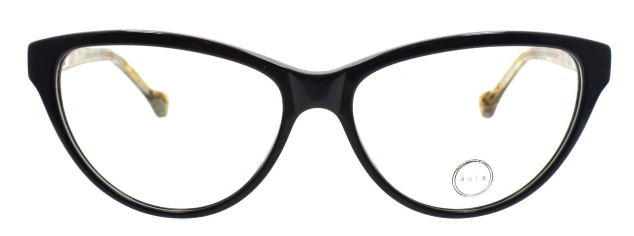 Aura Eyewear Talullah BLK Women's Eyeglasses Frames Cat Eye 56-15-140 Black