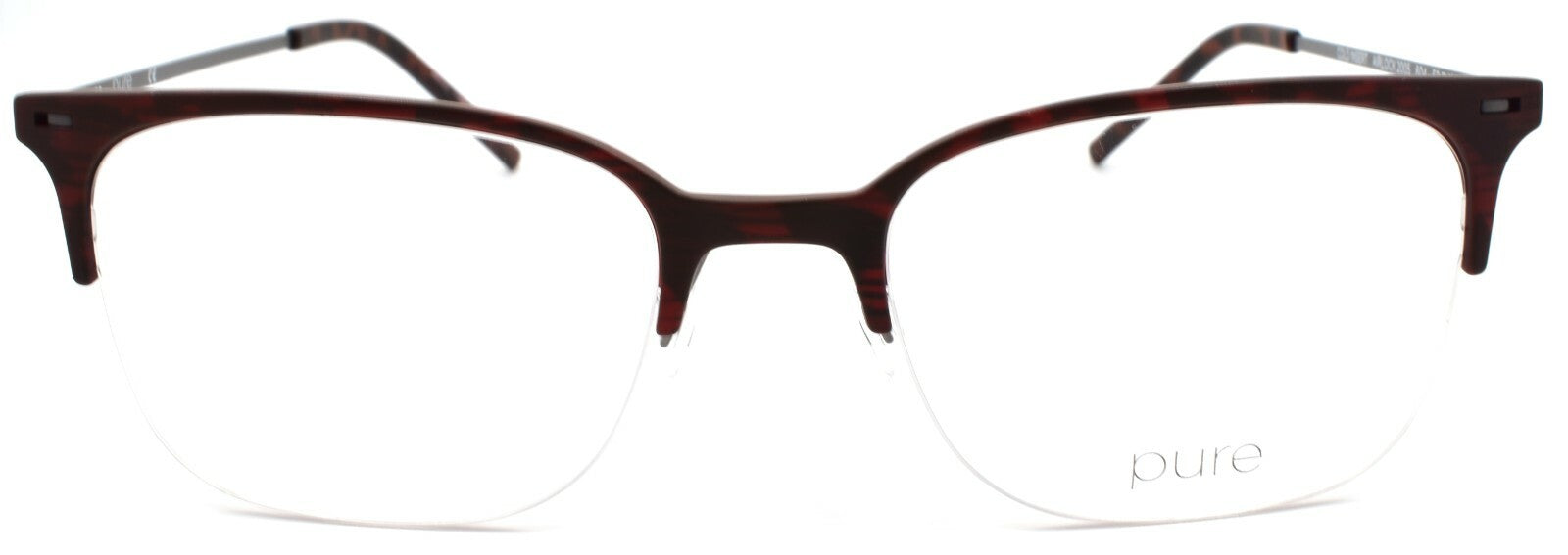 Airlock Pure 2005 604 Men's Eyeglasses Frames Half-rim 52-19-150 Oxblood1