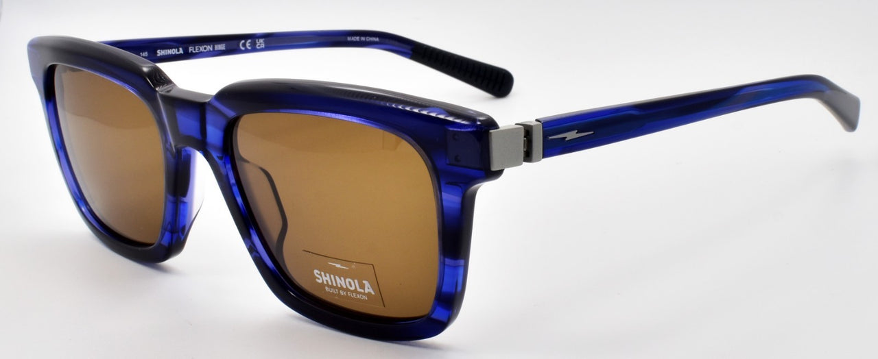 Shinola by Flexon SH1500S 460 Men's Sunglasses 54-21-145 Navy Horn / Brown0