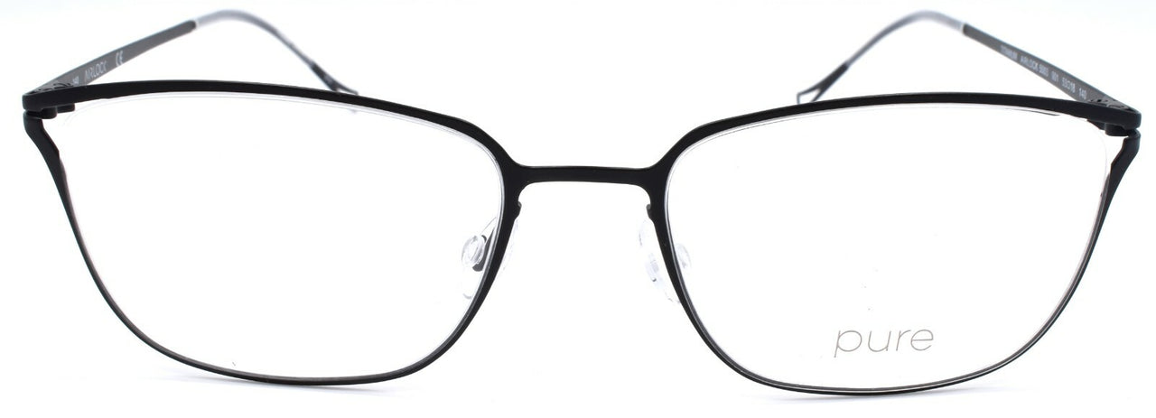 Airlock Pure 5003 001 Women's Eyeglasses Frames Titanium 53-18-140 Black