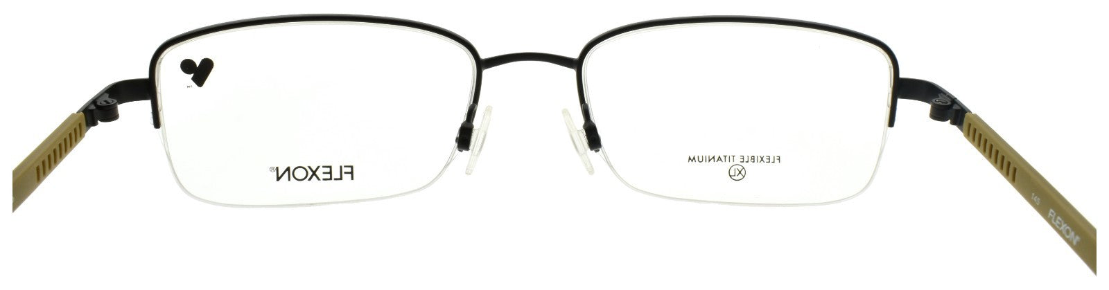 Flexon H6079 004 XL Men's Glasses Frames Half-rim Satin Black 55-19-145 Titanium3