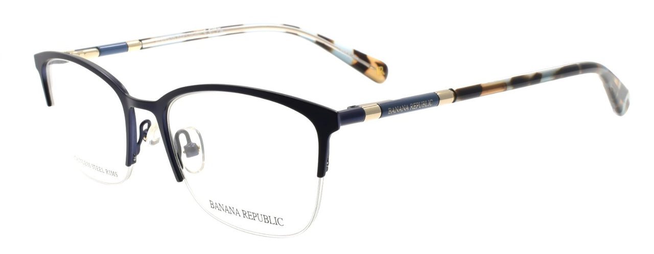Banana Republic BR226 5J5 Women's Eyeglasses Frames Half-rim 52-18-135 Blue