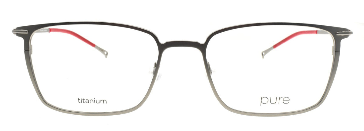 Airlock Pure P-4009 040 Men's Eyeglasses Frames Titanium 54-18-140 Matte Silver