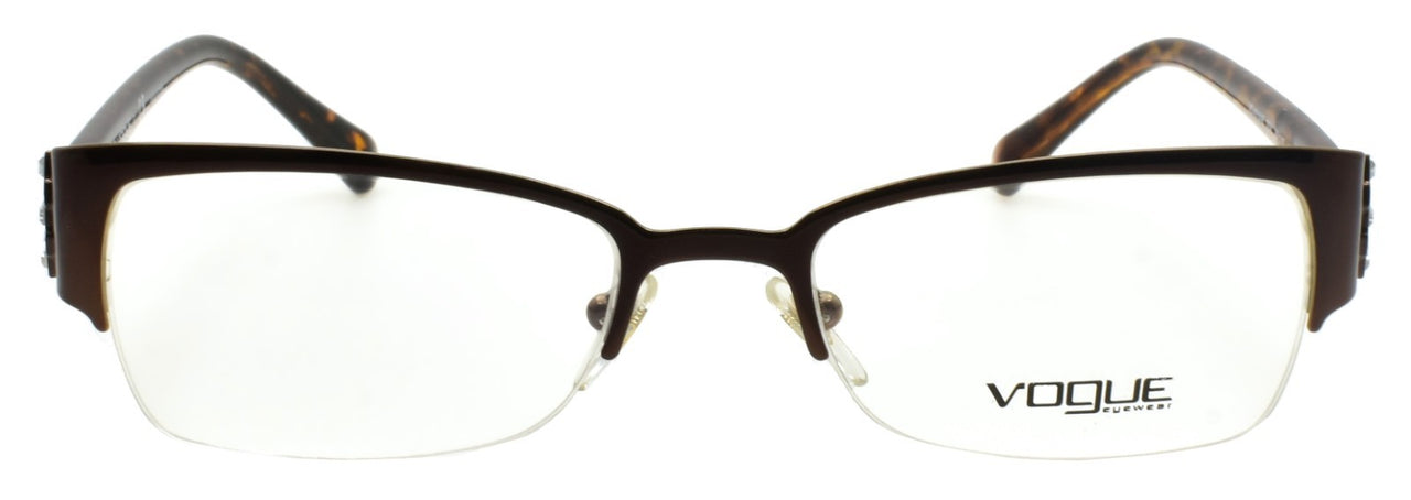 Vogue VO 4014-B 934 Women's Eyeglasses Frames Half-Rim 50-18-135 Brown / Stones