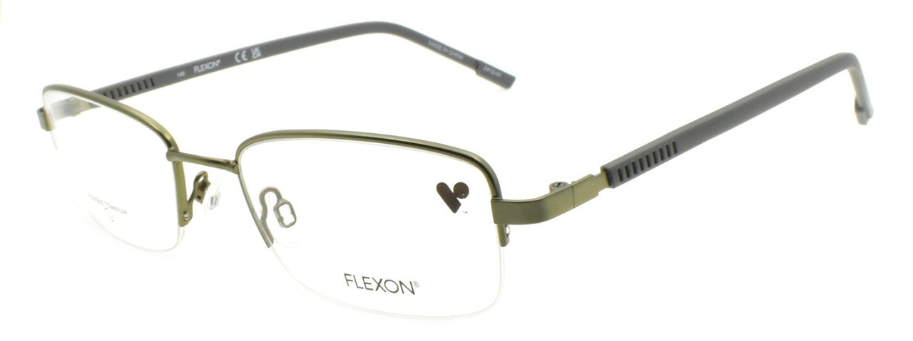 Flexon H6079 303 L Men's Glasses Frames Half-rim Satin Moss 52-19-145 Titanium