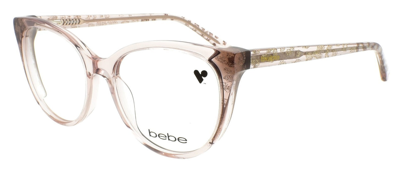 Bebe BB5208 200 Women's Eyeglasses Frames Acetate 52-17-135 Topaz Brown Animal