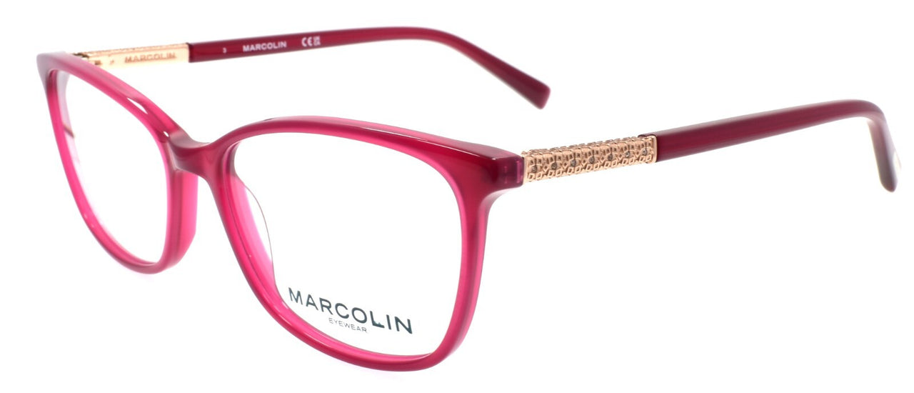 Marcolin MA5025 071 Women's Eyeglasses Frames Cat Eye 52-15-140 Bordeaux