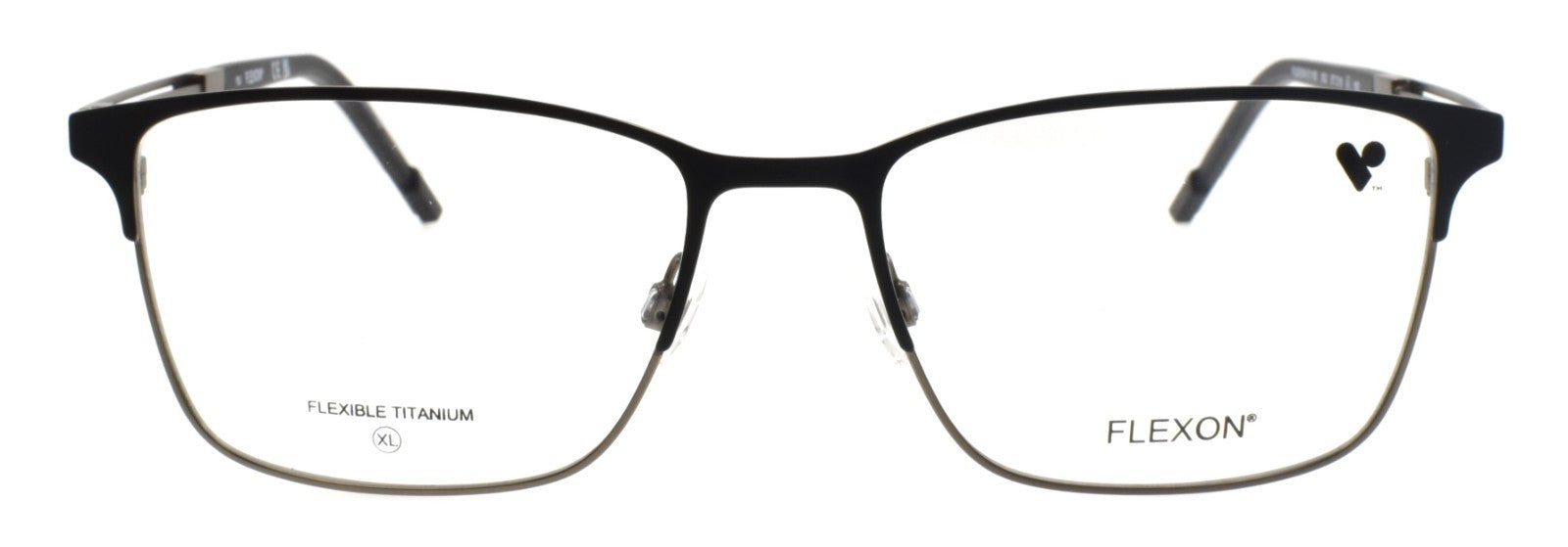 Flexon E1160 002 XL Men's Eyeglasses Matte Black 5718150 Flexible Titanium1