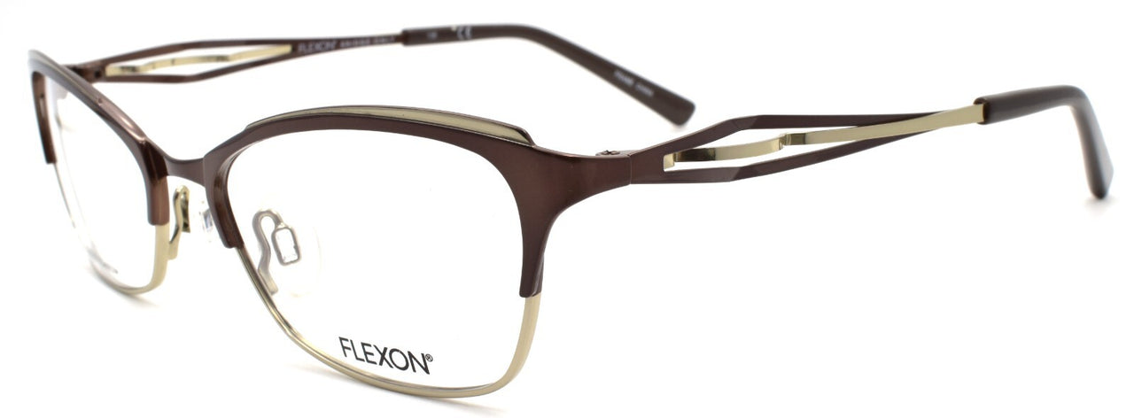 Flexon W3000 210 Women's Eyeglasses Frames Brown 53-17-140 Flexible Titanium