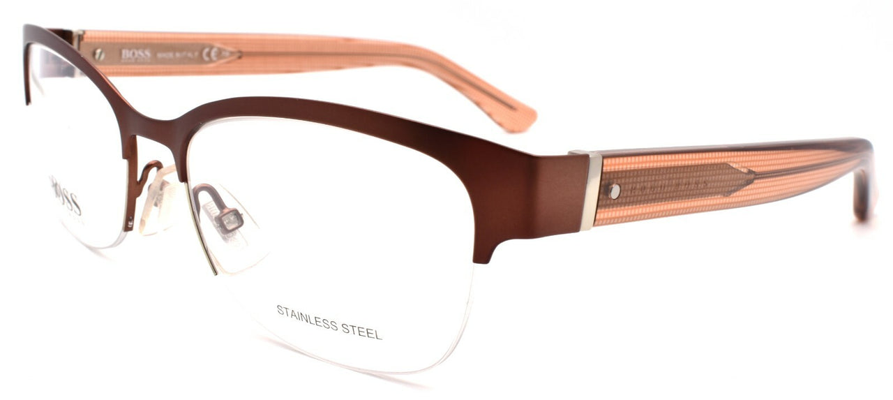 BOSS by Hugo Boss 0718 IIT Women's Eyeglasses Frames 51-17-140 Red Brown / Pink