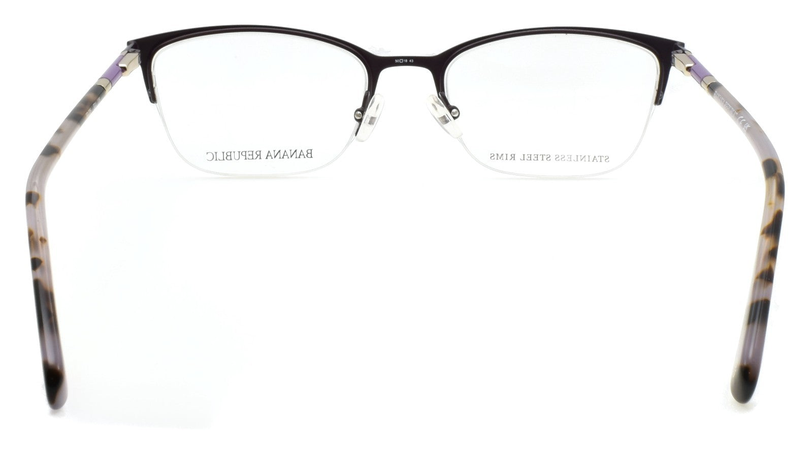 Banana Republic BR226 SK4 Women's Glasses Half-rim 50-18-135 Burgundy Wine3