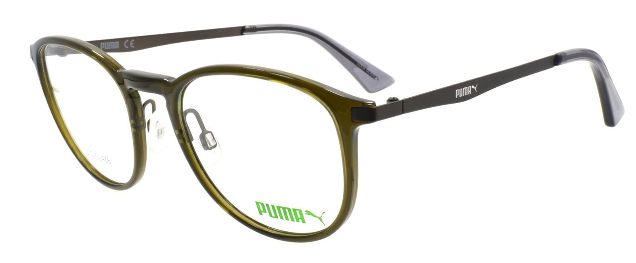 PUMA PU0078O 002 Unisex Eyeglasses Frames 49-20-140 Green / Ruthenium