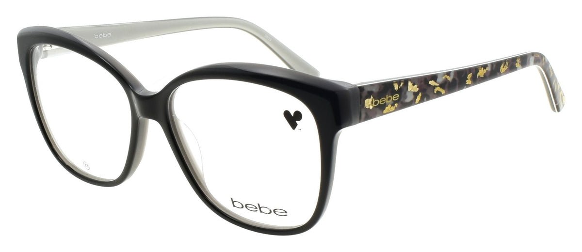 Bebe BB5214 001 Women's Eyeglasses Frames Acetate 54-14-135 Jet Black