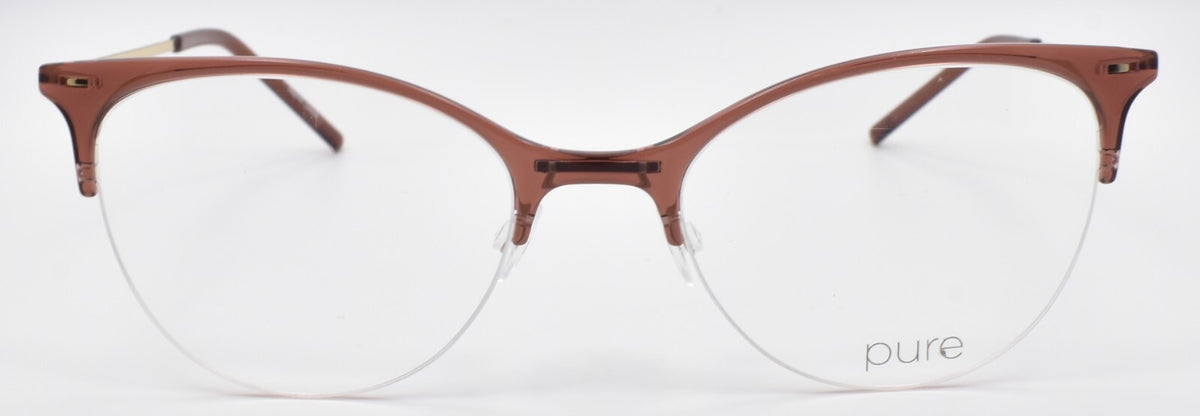 Airlock Pure 3006 250 Women's Glasses Frames Half-rim 52-19-145 Light Brown