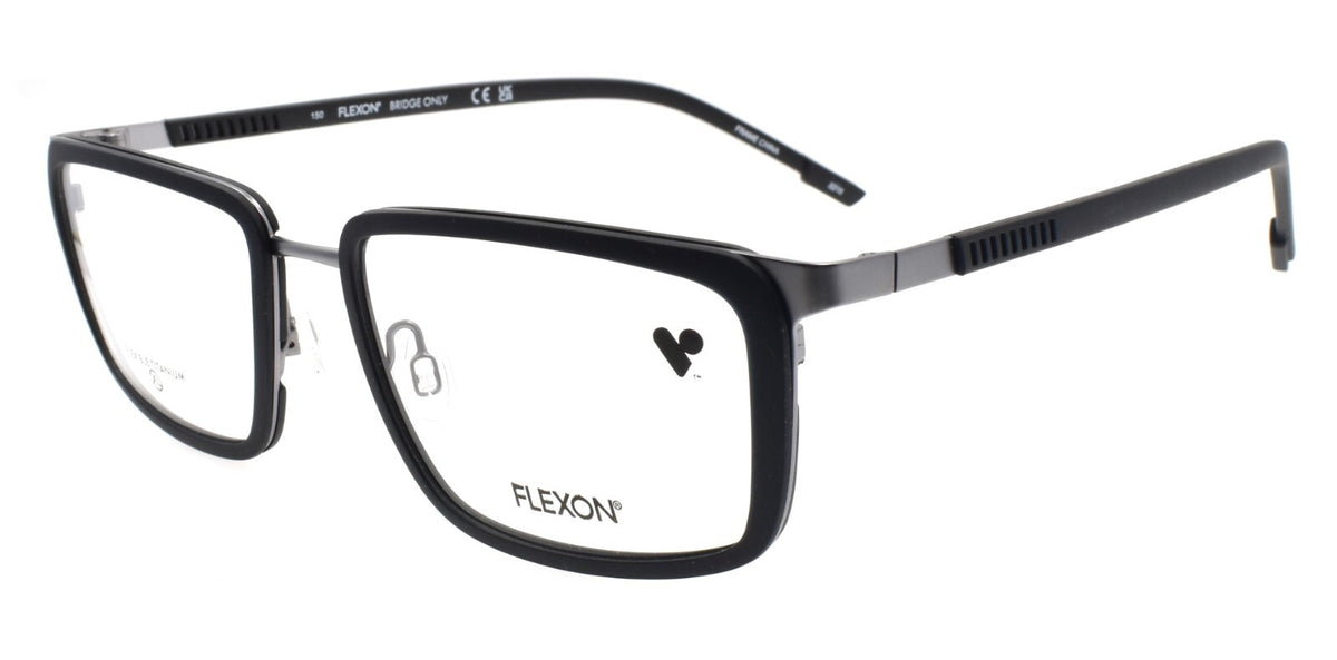 Flexon E1138 002 XL Men's Eyeglasses Matte Black 56-18-150 Flexible Titanium