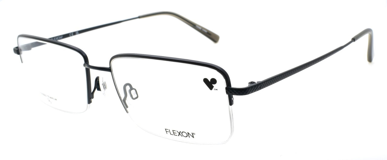 Flexon H6073 414 XL Men's Glasses Half-rim Satin Navy 59-18-150 Flex Titanium
