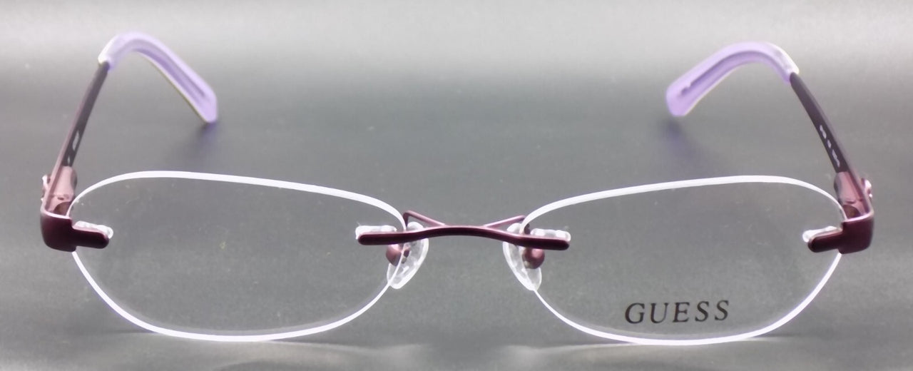 GUESS GU2338 PUR Women's Rimless Eyeglasses Frames 53-17-135 Purple