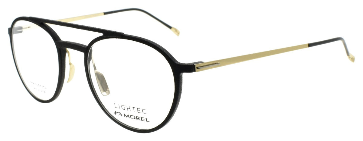 LIGHTEC 30070L ND01 Morel Men's Eyeglasses Aviator 49-19-140 Black