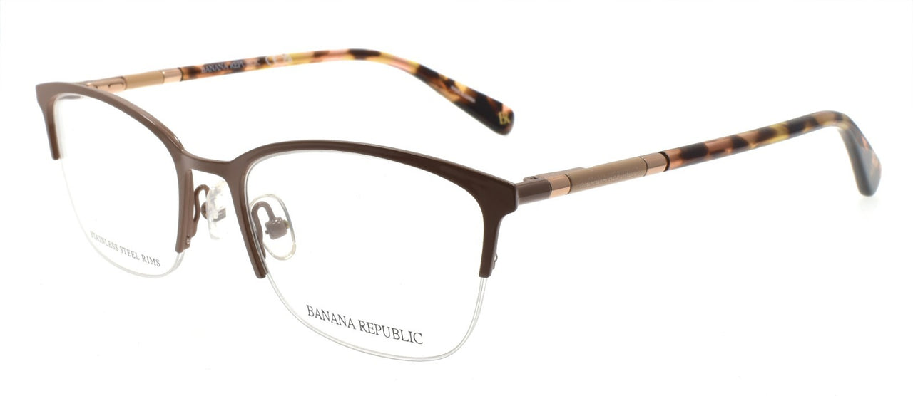Banana Republic BR226 09Q Women's Eyeglasses Frames Half-rim 52-18-135 Brown