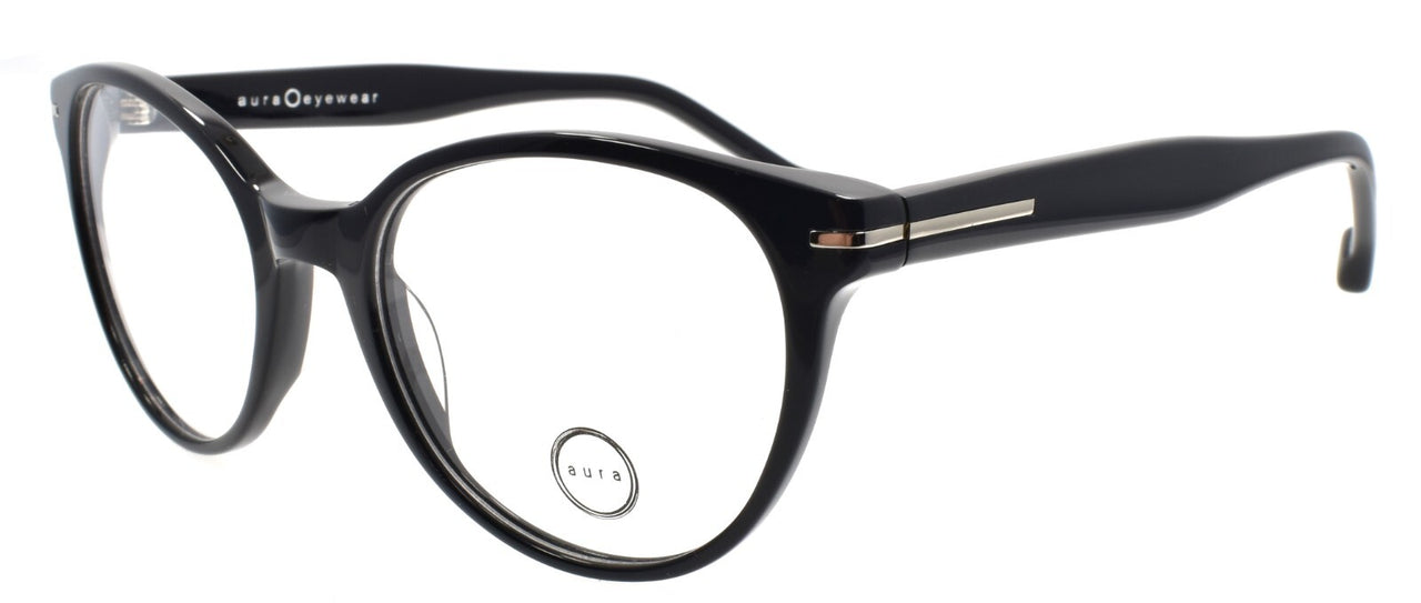Aura Eyewear Uptown BLK Eyeglasses Frames Acetate 50-19-140 Black