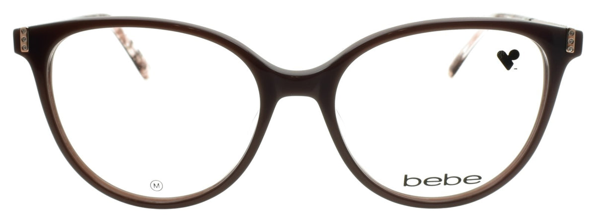 Bebe BB5215 232 Women's Eyeglasses Frames 52-16-135 Mink Brown / Shiny Temples