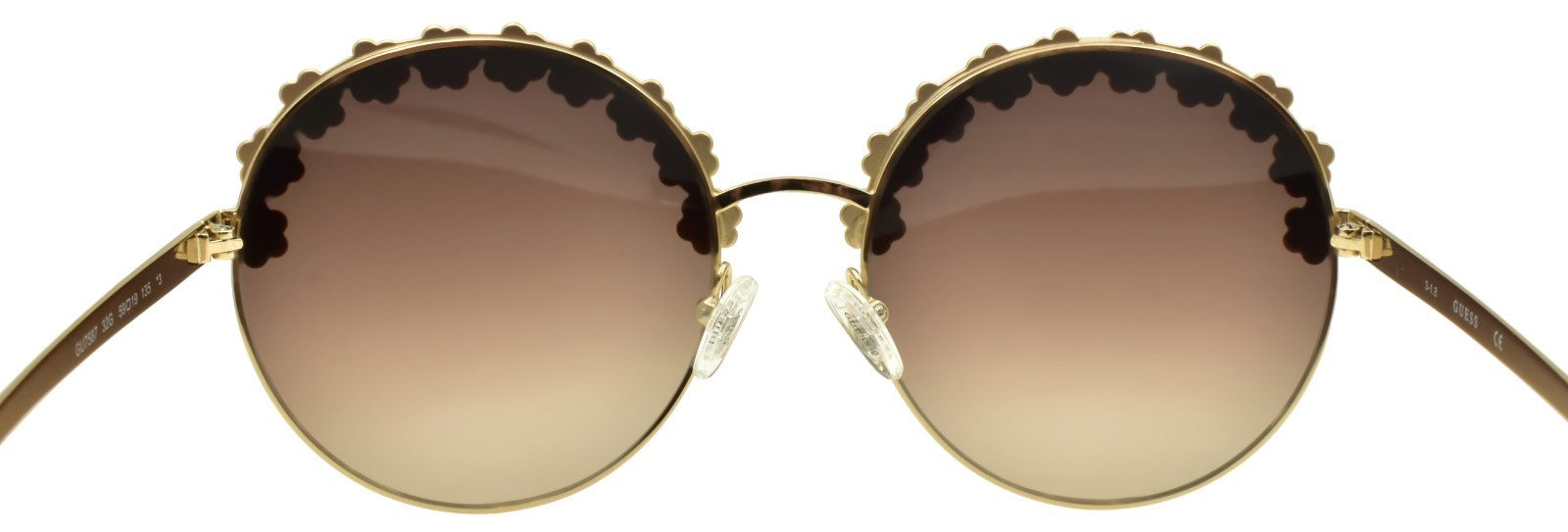 GUESS GU7587 32G Women's Sunglasses Gold / Brown Gradient Flowers3