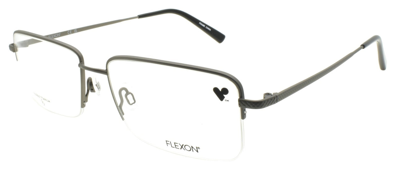 Flexon H6073 070 Men's Glasses Frames Half-rim Satin Gunmetal 59-18-150 Titanium