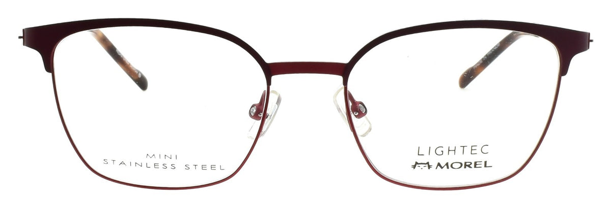 LIGHTEC 30163L RR11 Morel Eyeglasses Frames 52-18-140 Burgundy Red