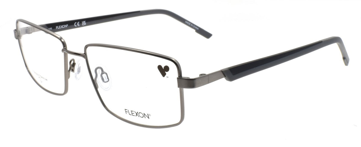 Flexon H6085 072 L Men's Eyeglasses Matte Gunmetal 55-17-145 Flexible Titanium