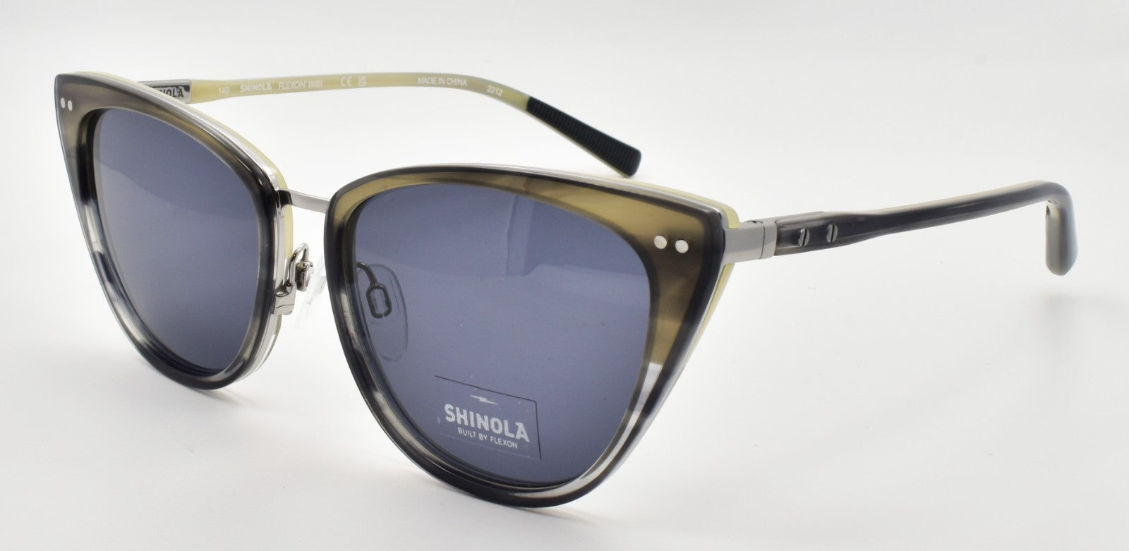 Shinola by Flexon SH2700S 261 Women's Sunglasses 55-16-140 Taupe Blue Horn0