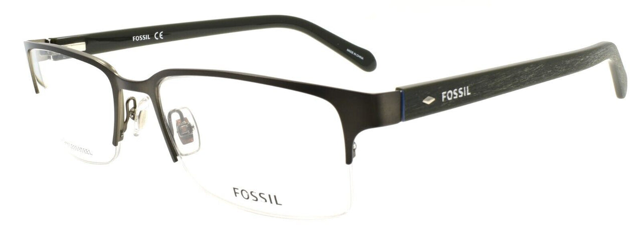 Fossil FOS 6024 62J Men's Eyeglasses Frames 55-19-145 Dark Ruthenium / Green