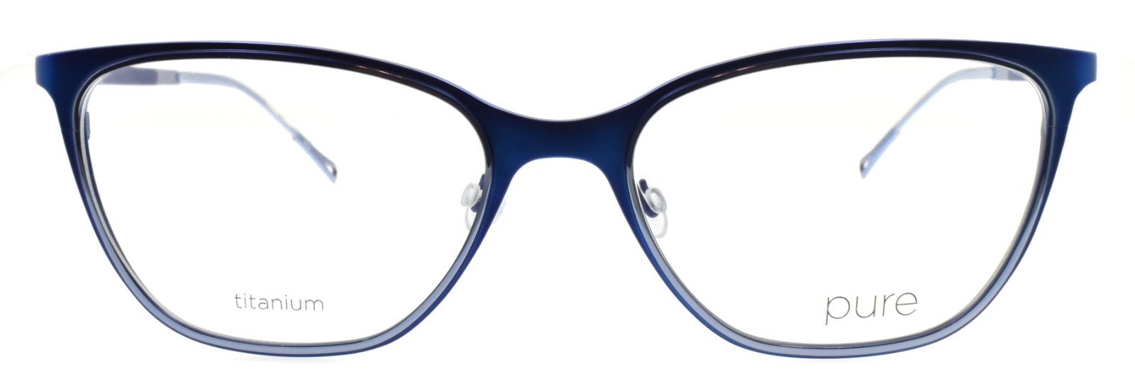 Airlock Pure P-5010 602 Women's Glasses Cat-Eye Titanium 55-18-140 Matte Blue1