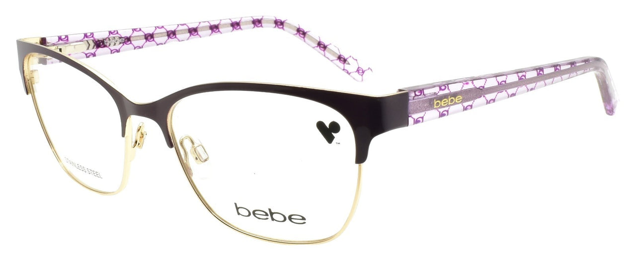 Bebe BB5196 500 Women's Eyeglasses Frames 52-16-135 Plum / Gold