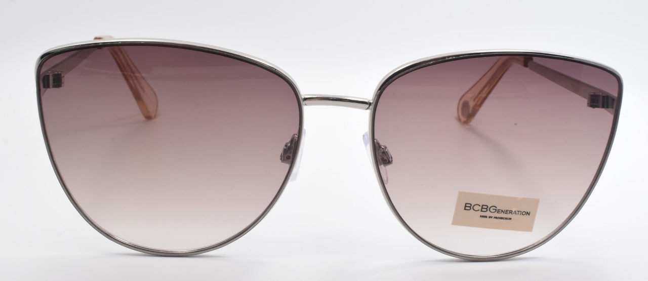BCBGeneration by Max Azria BG3048 045 Women's Sunglasses Cat Eye Shiny Silver