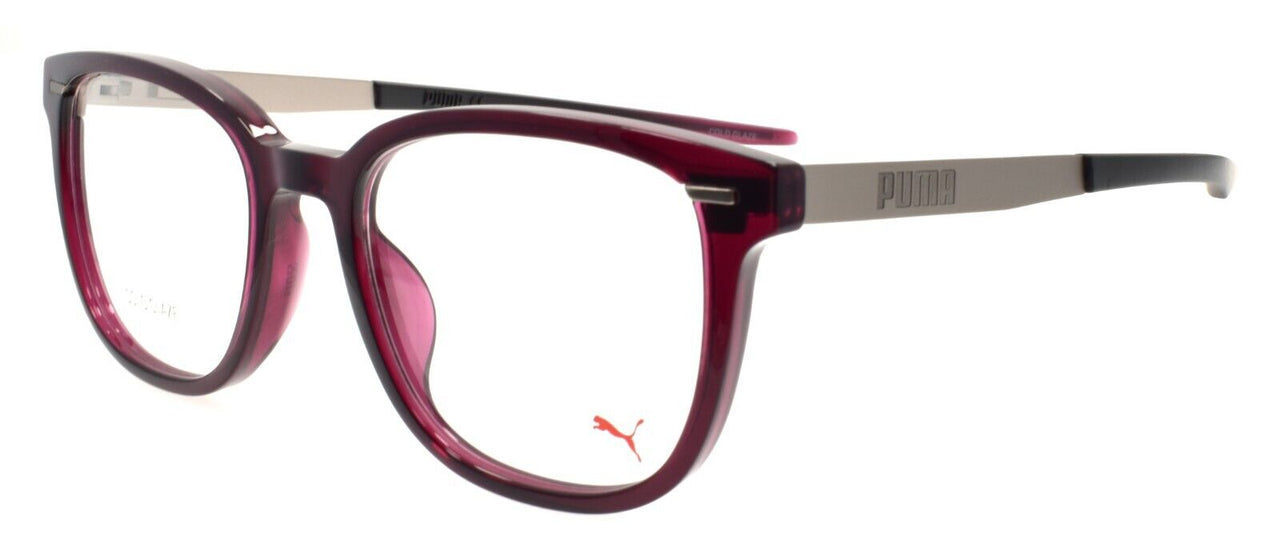 PUMA PU0301O 002 Eyeglasses Frames 52-19-145 Burgundy / Ruthenium