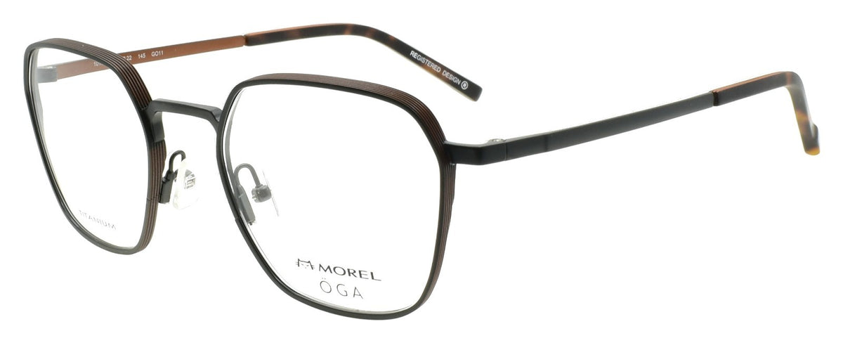 OGA 10165O GO11 Morel Men's Eyeglasses Frames Titanium 51-22-145 Grey / Orange
