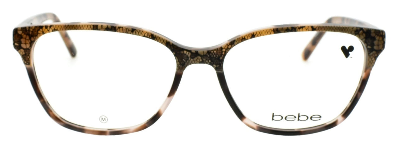 Bebe BB5220 200 Women's Eyeglasses Frames Acetate 55-16-140 Topaz Brown Lace