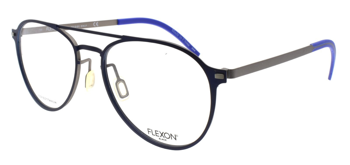 Flexon B2028 412 Men's Glasses Frames Aviator 55-18-145 Navy Flexible Titanium