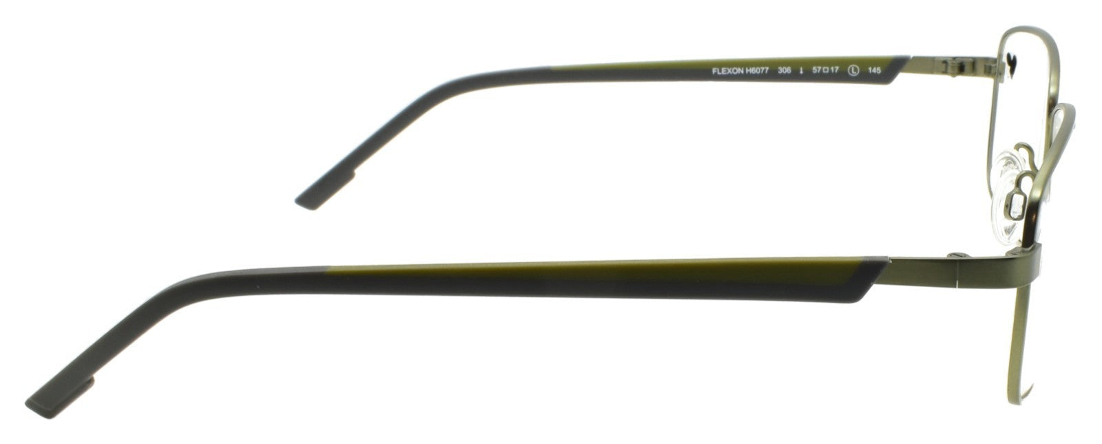 Flexon H6077 306 Men's Eyeglasses Frames 57-17-145 Satin Moss Green Titanium4