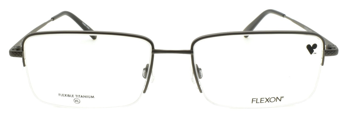 Flexon H6073 070 Men's Glasses Frames Half-rim Satin Gunmetal 59-18-150 Titanium