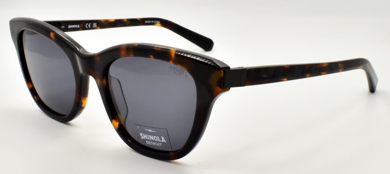 Shinola by Flexon SH1503S 241 Women's Sunglasses Cat Eye Gunmetal Pearl Tortoise0