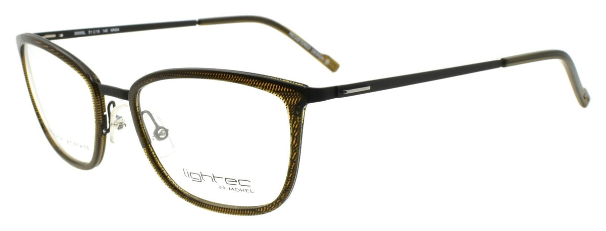 LIGHTEC 30055L MN04 Morel Women's Eyeglasses Frames 51-19-140 Bronze Black