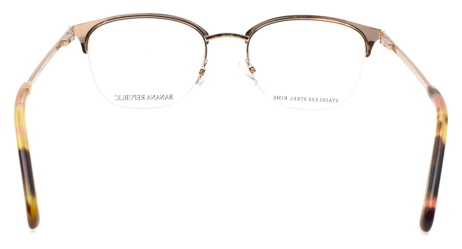 Banana Republic BR229 26S Women's Glasses Frames Half-rim 50-19-135 Black Gold3