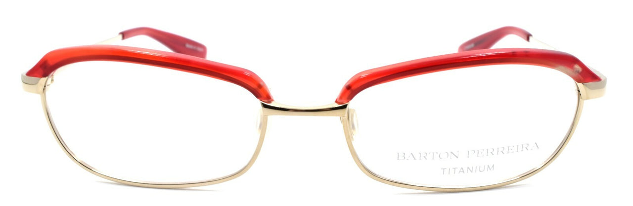 Barton Perreira Myra Women's Eyeglasses 51-17-135 Scarlet Red / Chinois Gold