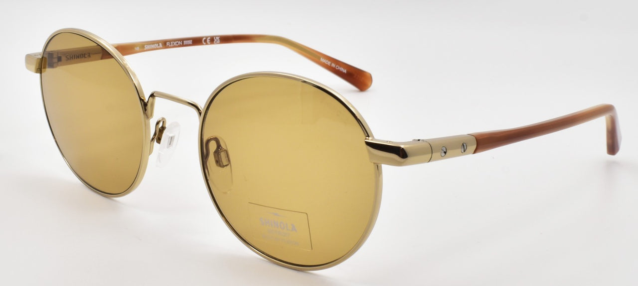 Shinola by Flexon SH2301S 717 Sunglasses 51-21-145 Shiny Gold / Amber