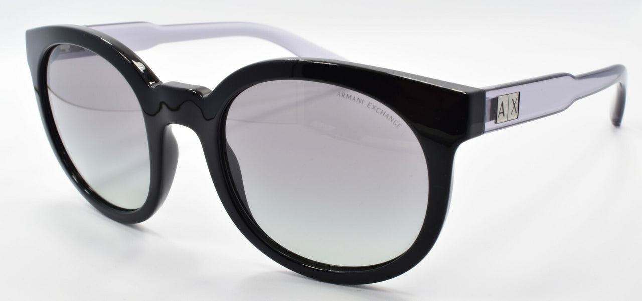 Armani Exchange AX4057S 820711 Women's Round Sunglasses Black / Grey Gradient