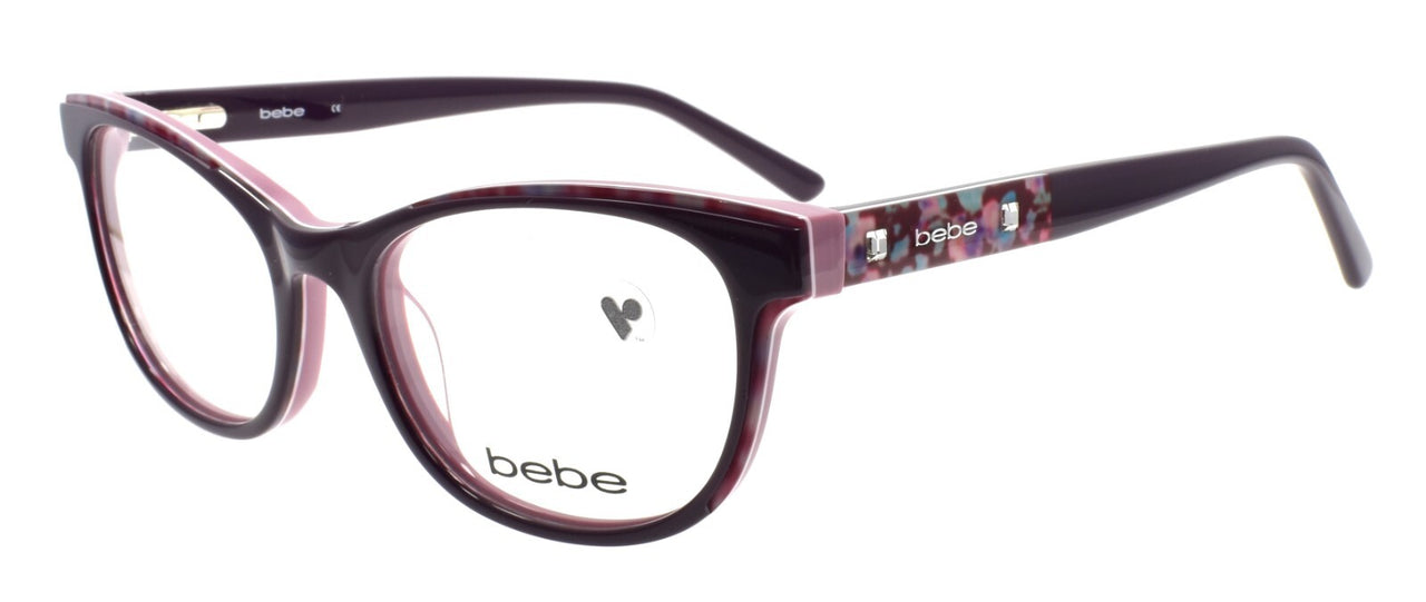 Bebe BB5198 800 Women's Eyeglasses Frames 51-17-135 Plum / Crystals